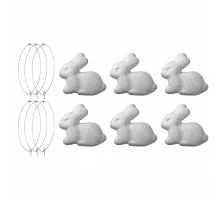 Набор пенопластовых фигурок Santi кролик 6 штук 6,5 см : 743076