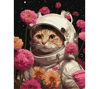 Картина за номерами Котик космонавт 40х50 см Ідейка (KHO6593)