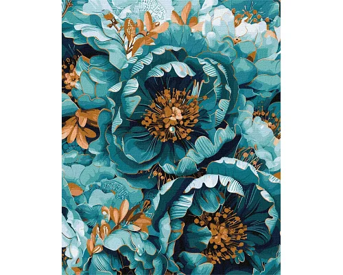 Картина за номерами Квітуча Гармонія півоній з фарбами металік 40х50 см Ідейка (KHO3276)