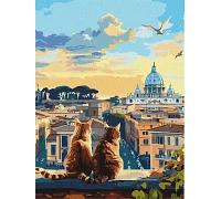 Картина за номерами Котики у Римі 30х40см  Ідейка (KHO6606)