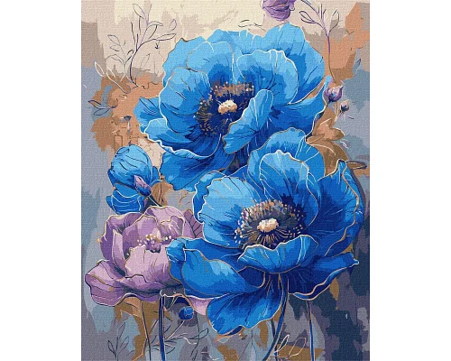 Картина за номерами Симфонія квітів з фарбами металік 40х50 см Ідейка (KHO3275)