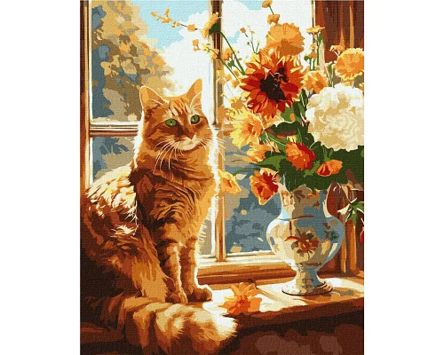Картина по номерам Рыжий котик 40х50см Идейка (KHO6604)
