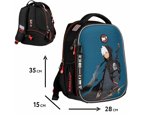 Набор рюкзак школьный ортопедичный + пенал + сумка Yes Katana H-100 (559552К)