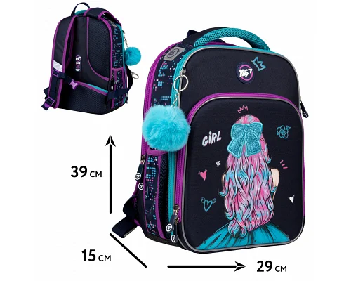 Набір рюкзак шкільний ортопедичний + пенал + сумка Yes Caramel Girl S-78 (559565К)