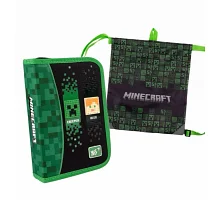 Пенал твердый одинарный без кламапана + сумка для обуви Yes Minecraft HP-04 (533614К)