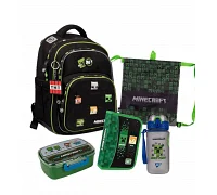 Набір шкільний Minecraft XXL рюкзак + пенал + сумка + пляшка + ланч-бокс  (559753XXL)