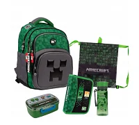 Набір шкільний Minecraft XXL рюкзак + пенал + сумка + пляшка + ланч-бокс (559751XXL)