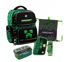 Набор школьный Minecraft XXL рюкзак + пенал + сумка + бутылка + ланч-бокс (559595XXL)