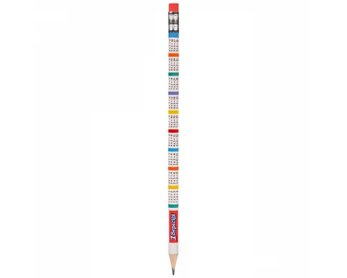 Олівець чорнографітний Таблиця множення круглий з гумкою  (280482)