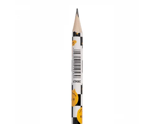 Олівець чорнографітний Melt Smile трикутний з ластиком YES (280629)