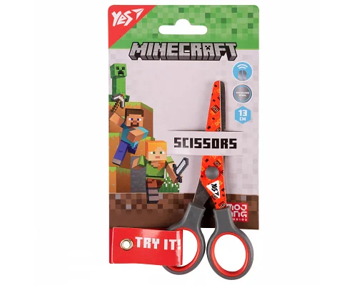 Ножиці Minecraft 13см з принтом на лезі червоні YES (480424)
