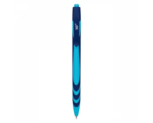 Ручка кулькова На хвилі автоматична 0.7 мм синя YES (412214)