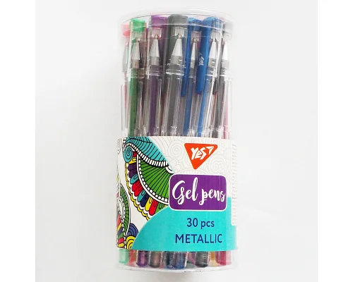 Ручка гелева Metallic 15 кольорів YES (420428)