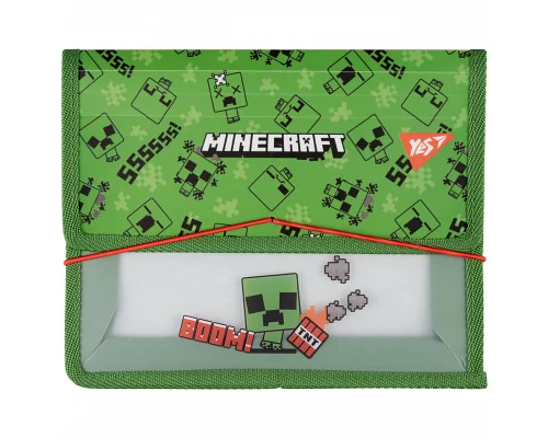 Папка для зошитів на резинці пластикова Minecraft Creeper В5 YES (492208)
