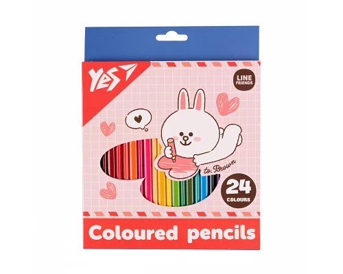 Карандаши цветные 24 цветов Line Friends Cony YES (290742)