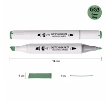 Скетч-маркер спиртовой Professional SA-GG3 зелено-серый 3 Santi (390838)