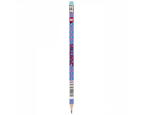Олівець чорнографітний Barbie круглий з гумкою YES (280647)