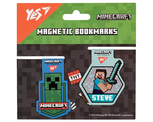 Закладки магнітні Minecraft Steve 2шт YES (708103)
