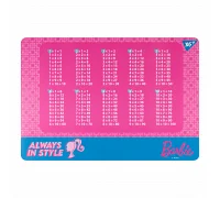 Подкладка для стола Barbie с подсказками таблица умножения А3 YES (492257)
