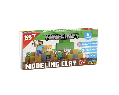 Пластилин Minecraft 6 цветов 120 г YES (540650)
