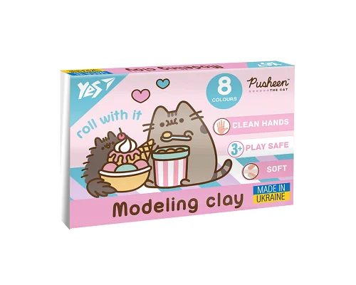 Пластилін Pusheen 8 кольорів 160 г YES (540657)