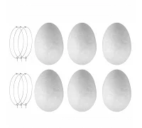 Пінопластові заготовки Яйце 6 штук 4 см Santi (743073)