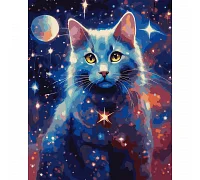 Картина за номерами Магічний кіт 40*50 метал. фарби Santi (954834)