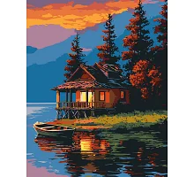 Картина по номерам Вечернее озеро 40*50 Santi (954852)