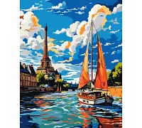 Картина за номерами Відпочинок на яхті в Парижі 40*50 Santi (954854)