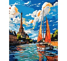 Картина за номерами Відпочинок на яхті в Парижі 40*50 Santi (954854)