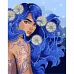 Картина по номерам с алмазной мозаикой Девушка с голубыми волосами 40*50 см. Santi (954869)