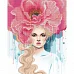 Картина за номерами з алмазною мозаїкою Дівчина-троянда 40*50 см. Santi (954870)