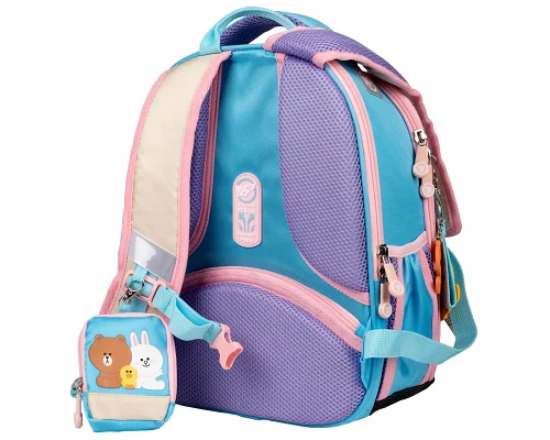Набір рюкзак шкільний + пенал + сумка + пляшка + ланч-бокс Yes Line Friends H-100 (559549XXL)