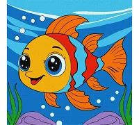 Картина за номерами Мрійлива рибка 25х25 см Ідейка (KHO6199)