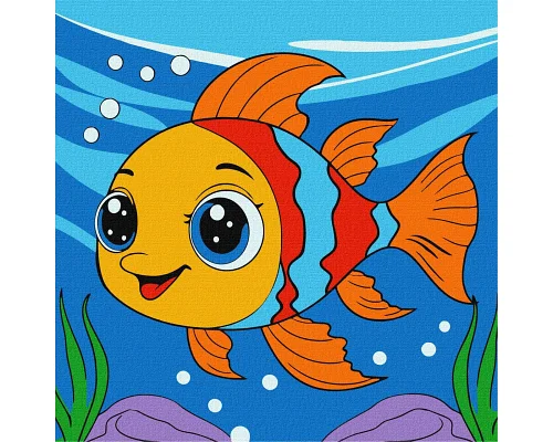 Картина по номерам Мечтательная рыбка 25х25 см Идейка (KHO6199)