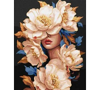 Картина за номерами Квіткова красуня з фарбами металік 40х50 см Ідейка (KHO8428)