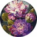 Круглая картина по номерам Изысканные цветы d26 см Идейка (KHO-R1153)
