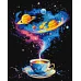 Картина за номерами Космічний вихор з фарбами металік 40х50 см Ідейка (KHO5122)