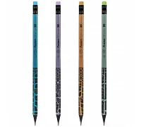 Олівець чорнографітний з гумкою 4 кольори мікс YES (280636)