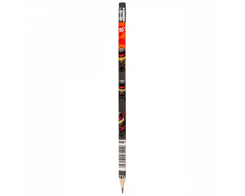 Олівець чорнографітний Ninja трикутний з гумкою YES (280671)