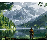 Картина по номерам  Горный пейзаж art_selena_ua 40х50 см Идейка (KHO2902)