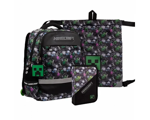 Набір рюкзак шкільний ортопедичний + пенал + сумка Yes Minecraft S-52 Ergo (559789)