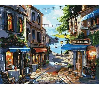 Картина по номерам  Рестораны на побережье 40х50 см Идейка (KHO3652)
