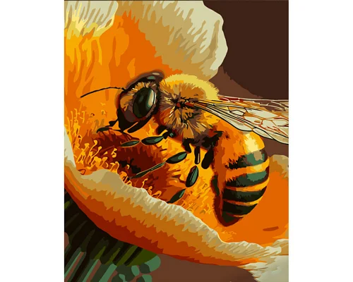 Картина за номерами Пчела 40х30 см Strateg (SS6778)