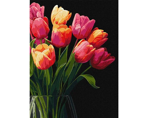 Картина по номерам Аромат тюльпанов 30х40 см Идейка (KHO3279)