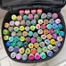 Набір Максі скетч-маркерів для малювання SANTI Brush 80 шт у фірмовому пеналі (390893К)