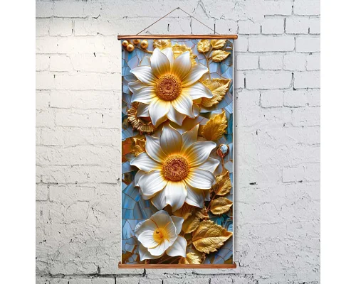 Интерьерная картина Благородные цветы Орігамі 40*80 см (OT1015)