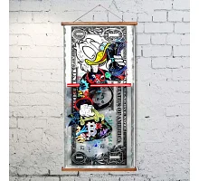 Интерьерная картина аниме Скрудж на долларе Орігамі 40*80 см (OT1009)