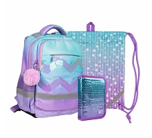 Набір рюкзак шкільний ортопедичний + сумка для взуття + пенал Yes Sparkle (559802)