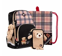 Набор рюкзак школьный ортопедичный + сумка для обуви + пенал Yes Classic Bear S-100 (559784)